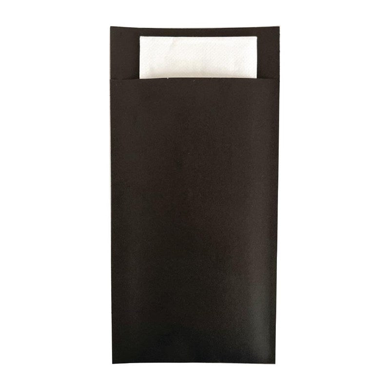 Pochettes à couverts avec serviette double point Europochette Royal (lot de 200) - EQUIPEMENT RESTAURATION 