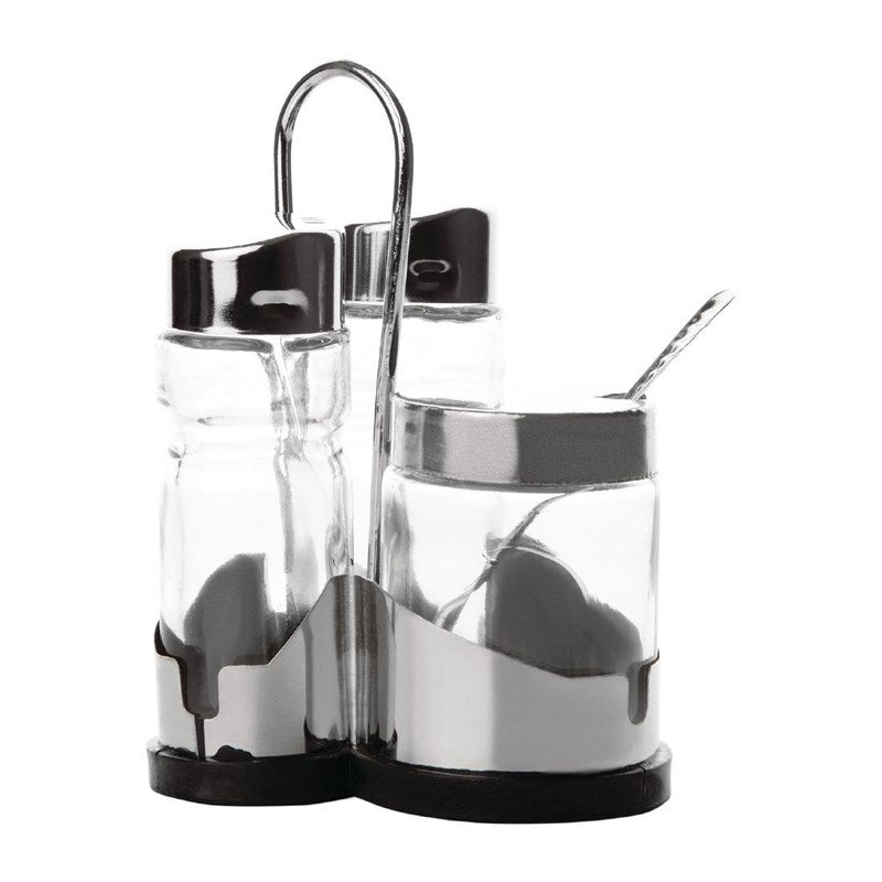 Ménagère 3 pièces sel poivre moutarde Paris Comas - EQUIPEMENT RESTAURATION 