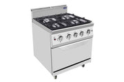 Feux vifs sur four gaz - 4 feux - Inox - AT7G4BO-2 - EQUIPEMENT RESTAURATION 