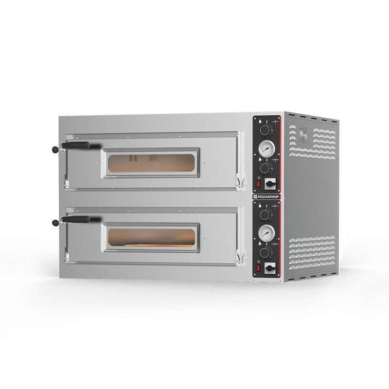Four à pizza électrique 2 chambres 12 pizzas - Gamme Entry Max - MAX12F - Pizza Group - EQUIPEMENT RESTAURATION 