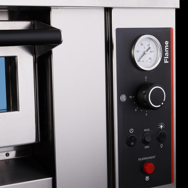Four à pizza gaz 1 chambre 6 pizzas - Gamme Flame - FLAME6L - Pizza Group - EQUIPEMENT RESTAURATION 