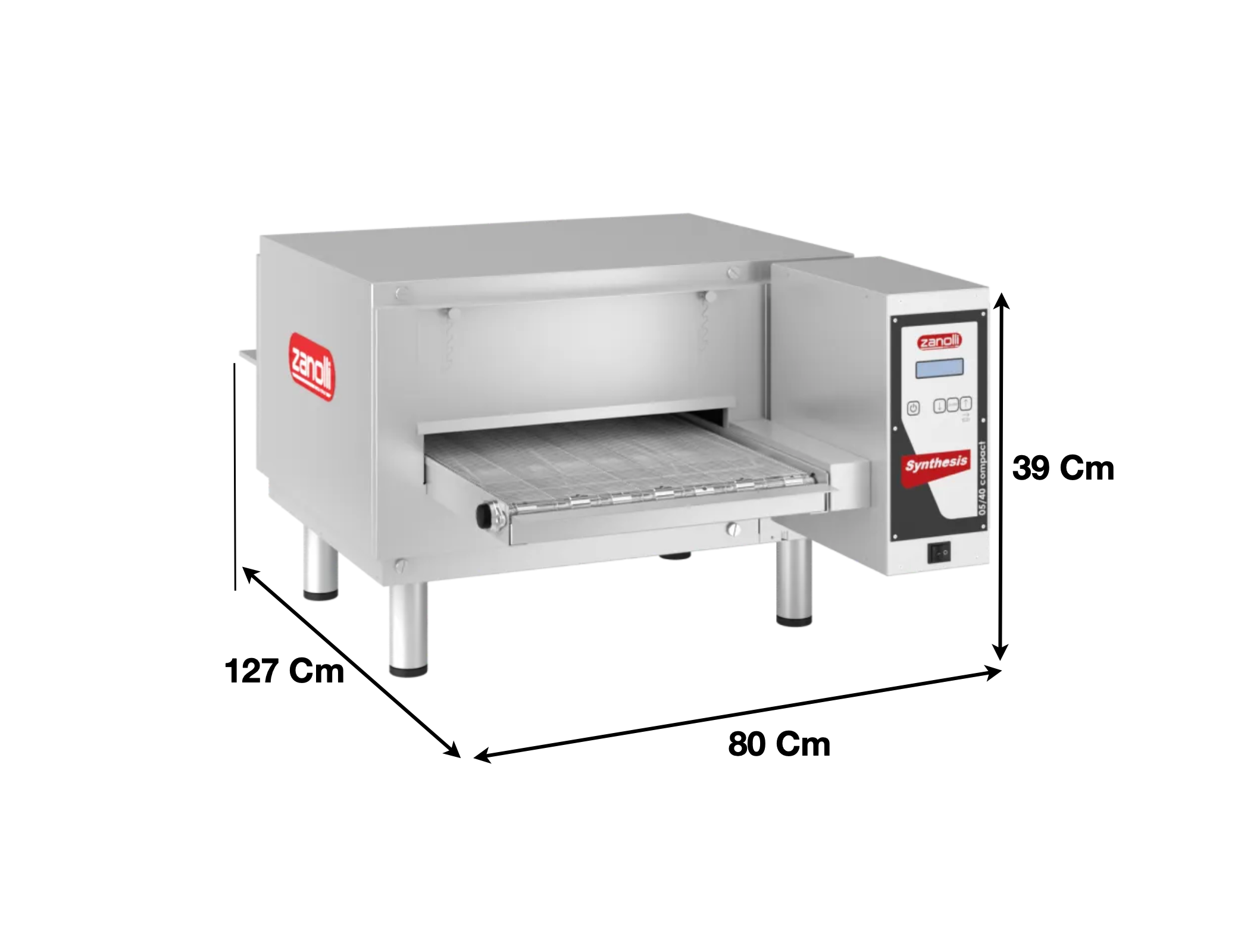 Four convoyeur à tunnel ventilé compact largeur de tapis 40cm ZANOLLI SYNTHESIS 05/40 VE COMPACT/MC DIG - EQUIPEMENT RESTAURATION 
