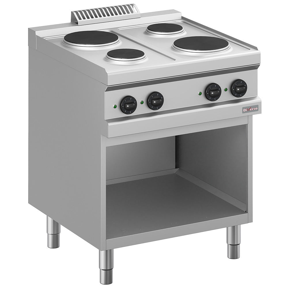 Fourneau électrique, 4 plaques rondes, sur armoire - WR-E4PA-A3 - EQUIPEMENT RESTAURATION 