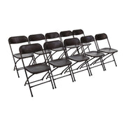 Chaises pliantes Bolero noires (Lot de 10) - EQUIPEMENT RESTAURATION 