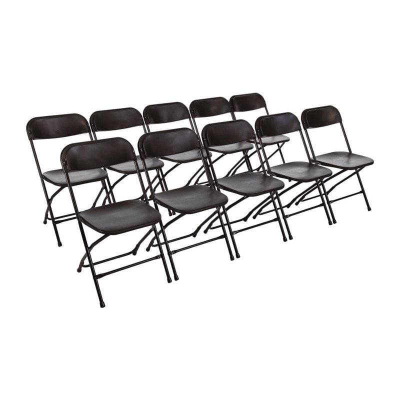 Chaises pliantes Bolero noires (Lot de 10) - EQUIPEMENT RESTAURATION 