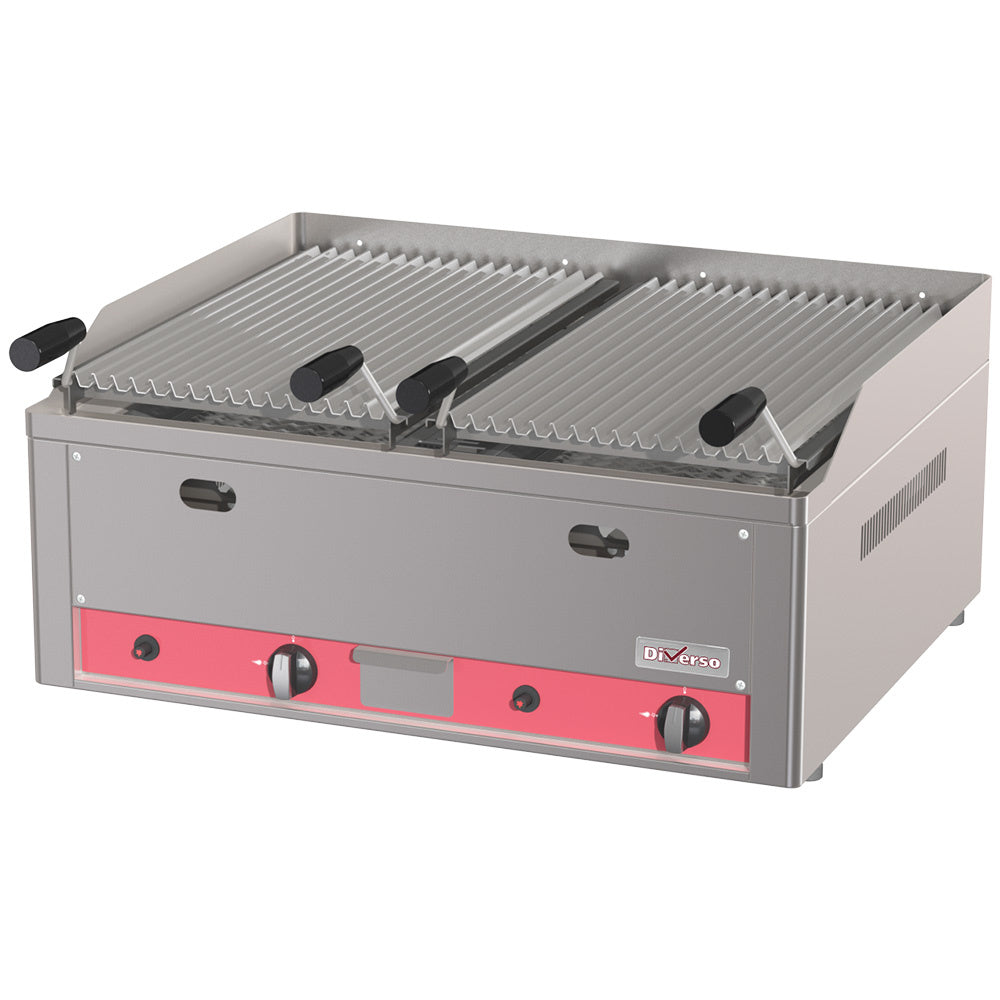 Grill pierre de lave - 2 zones de cuisson - WR-GRL-G8 - EQUIPEMENT RESTAURATION 