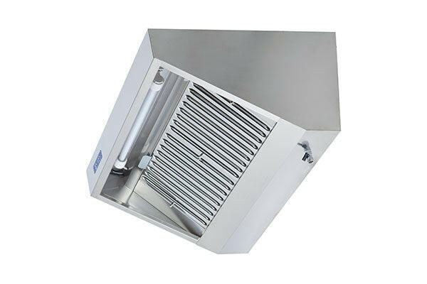 Hotte murale avec moteur 1000 x 900 x 460 mm avec variateur, éclairage, filtre et robinet de vidange - EQUIPEMENT RESTAURATION 