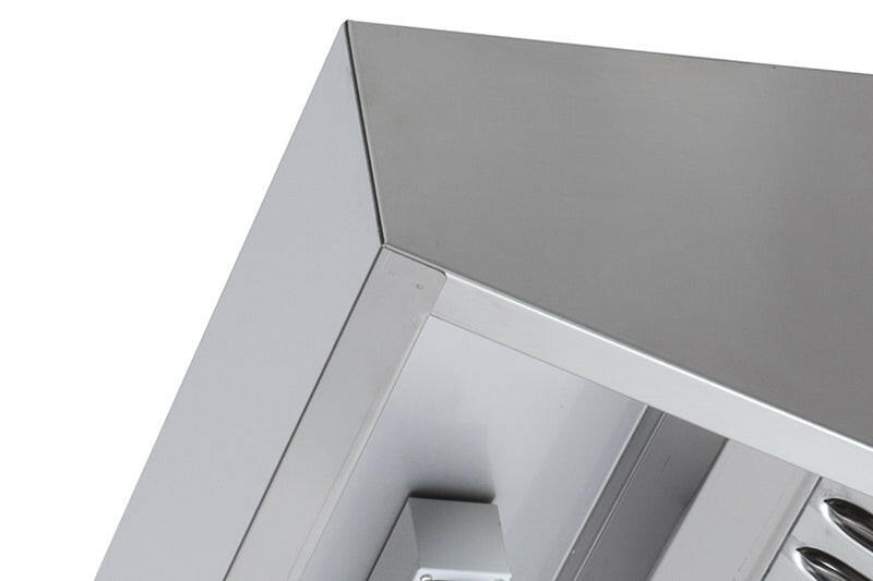 Hotte murale avec moteur 1000 x 900 x 460 mm avec variateur, éclairage, filtre et robinet de vidange - EQUIPEMENT RESTAURATION 