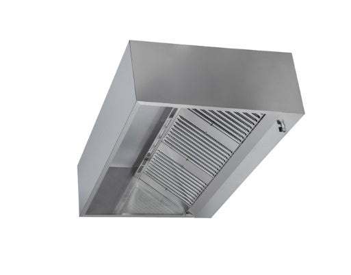 Hotte caisson sans moteur 3000 x 900 x 450 mm avec filtre et robinet de vidange - EQUIPEMENT RESTAURATION 