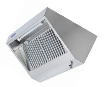 Hotte murale avec moteur 1000 x 900 x 450 mm avec variateur, éclairage, filtre et robinet de vidange - EQUIPEMENT RESTAURATION 