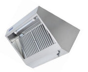 Hotte murale professionnelle 1500 x 900 x 450 mm avec moteur, variateur, éclairage, filtre et robinet de vidange - EQUIPEMENT RESTAURATION 