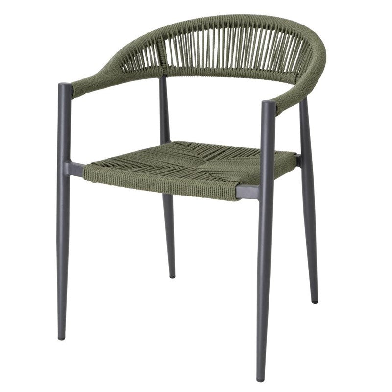 Fauteuils d'extérieur en rotin PE tressé Bolero Eden verts (lot de 4) - EQUIPEMENT RESTAURATION 
