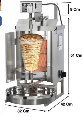 Machine à kebab 1 zones | Marque : Potis GD1/S - EQUIPEMENT RESTAURATION 