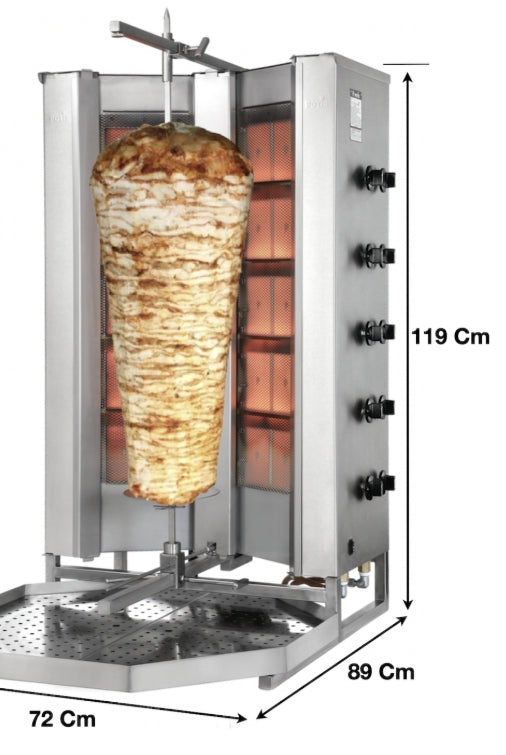 Machine à kebab 10 Zones | Marque : Potis V MU GD5 - EQUIPEMENT RESTAURATION 