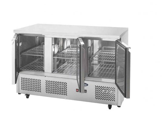 Meuble compact GN1/1 positif - 3 portes - Inox - ESL3851GR - EQUIPEMENT RESTAURATION 