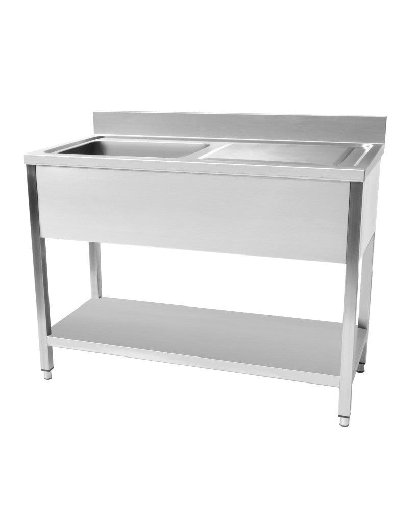 Plonge en inox 1200 x 700 x 950 mm | CUIST STSK127R - EQUIPEMENT RESTAURATION 