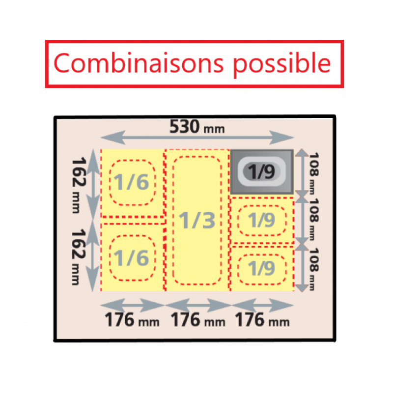 Saladette réfrigérée – 2 portes pleines GN1/1 – 5 x GN1/6 | CUIST PS200 - EQUIPEMENT RESTAURATION 