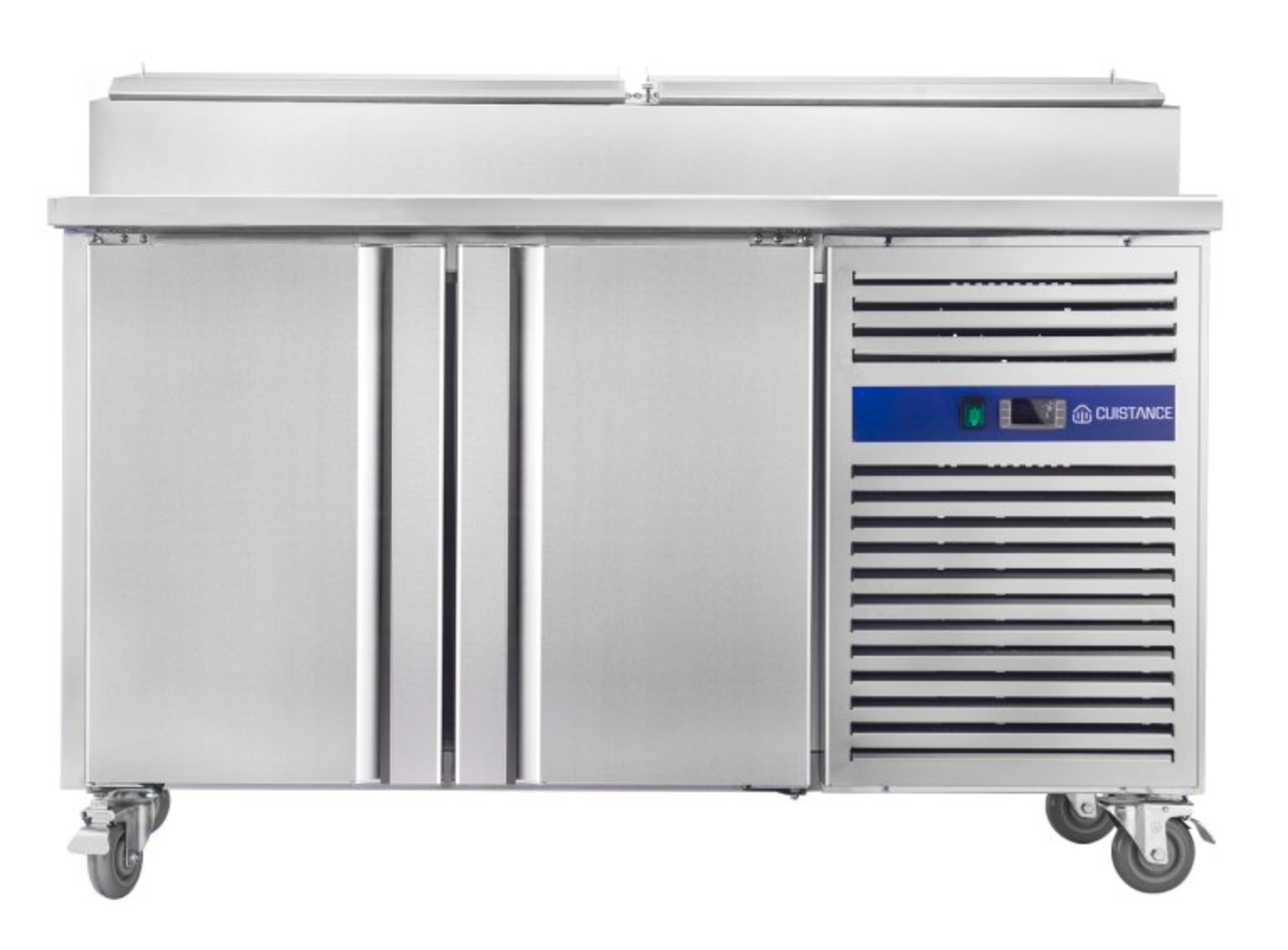Meuble saladette réfrigérée – 2 portes pleines 400×600 – 7 x GN1/3 | SH2000800 - EQUIPEMENT RESTAURATION 