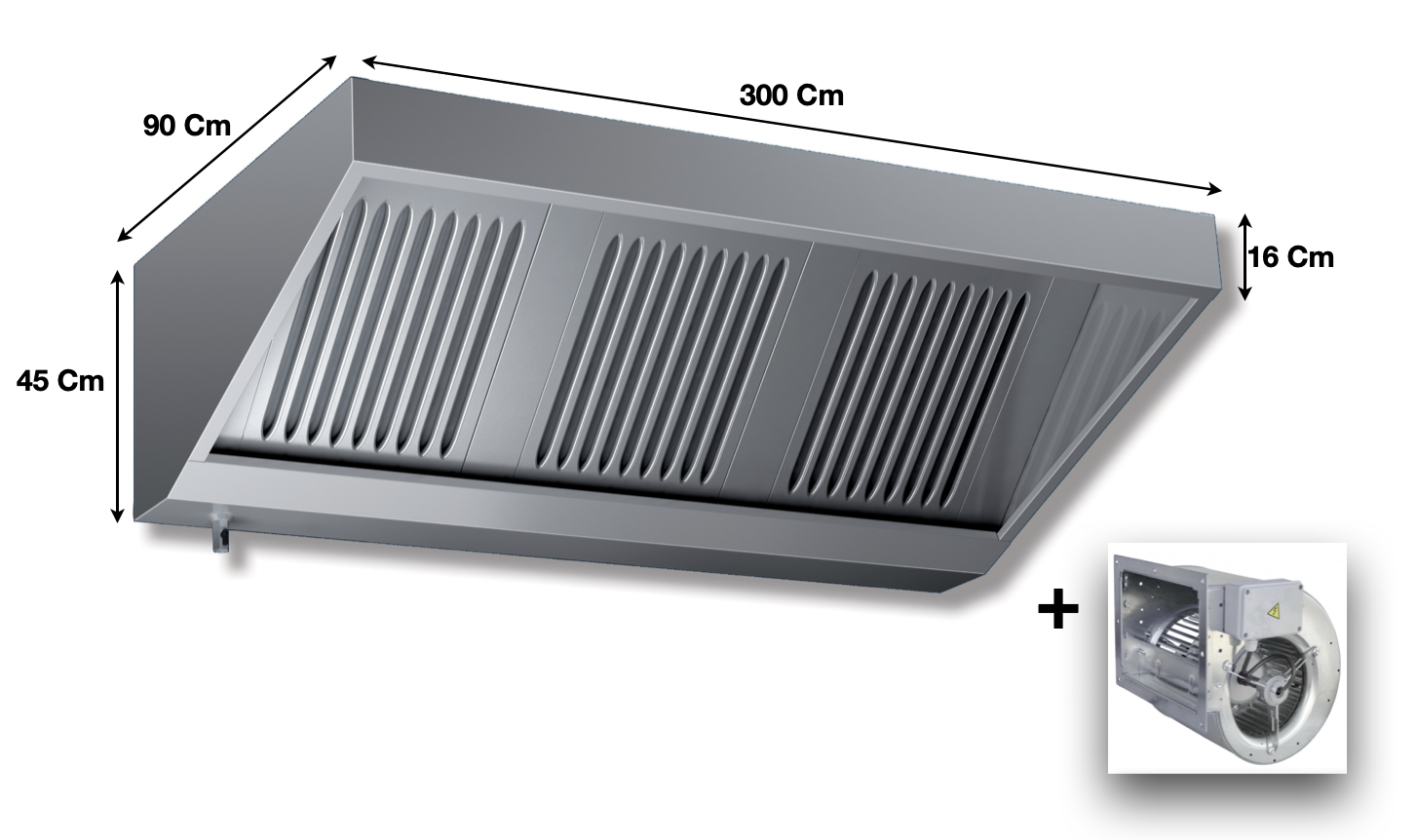 Hotte dynamique L. 3000 – Profondeur 900 Série VECTEUR | VD930 | KAER - EQUIPEMENT RESTAURATION 