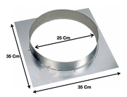 Platine virole 350×350 – Diam. 250 | PV1230D25 | KAER - EQUIPEMENT RESTAURATION 
