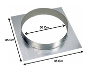 Platine virole 350×350 – Diam. 300 | PV1230D30 | KAER - EQUIPEMENT RESTAURATION 