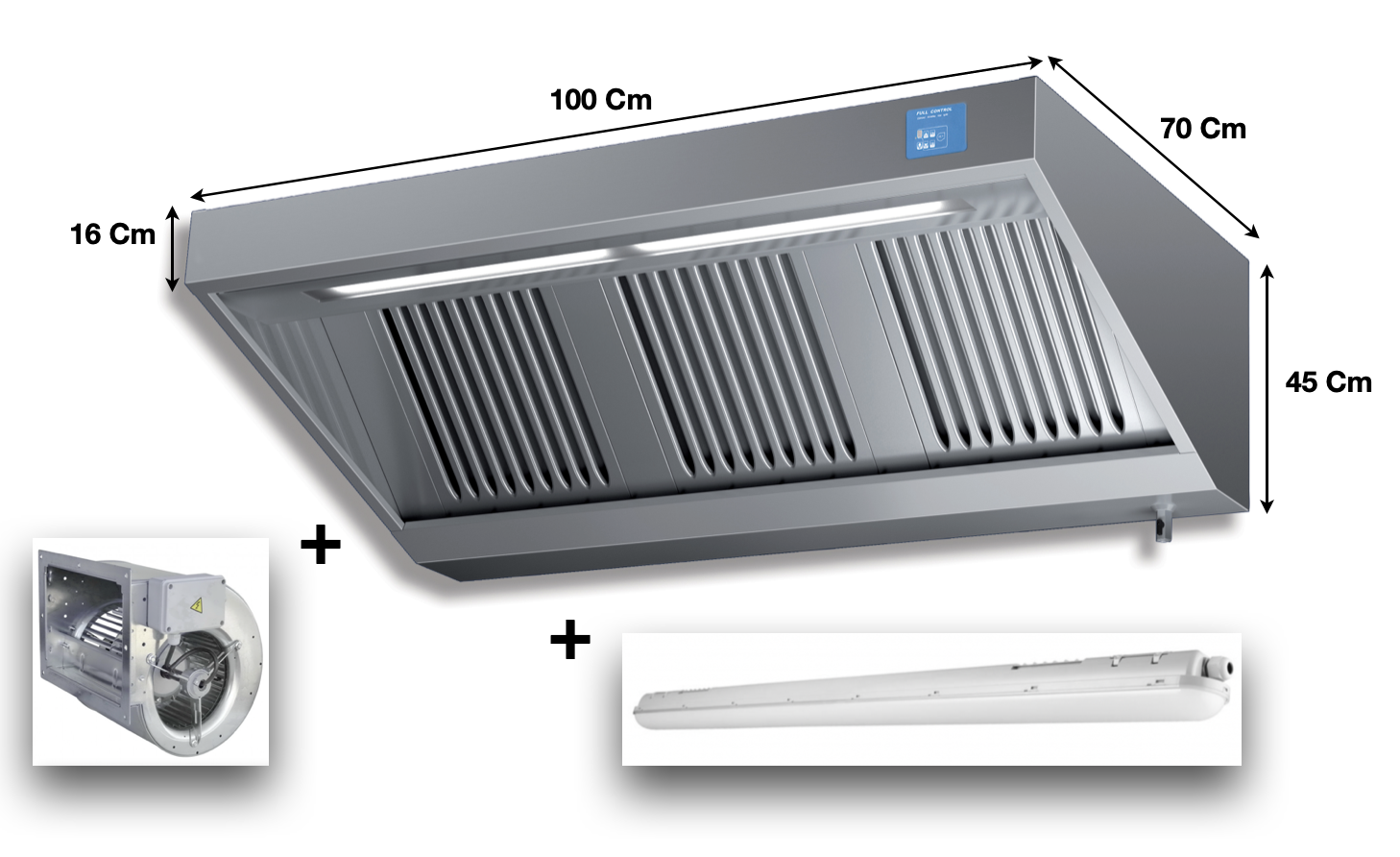Hotte dynamique L. 1000 – Profondeur 700 Série ELIX AIR | ELI710 | KAER - EQUIPEMENT RESTAURATION 