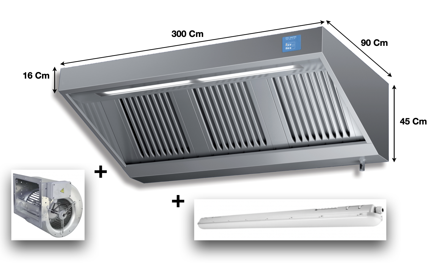 Hotte dynamique L. 3000 – Profondeur 900 Série ELIX AIR | ELI930 | KAER - EQUIPEMENT RESTAURATION 