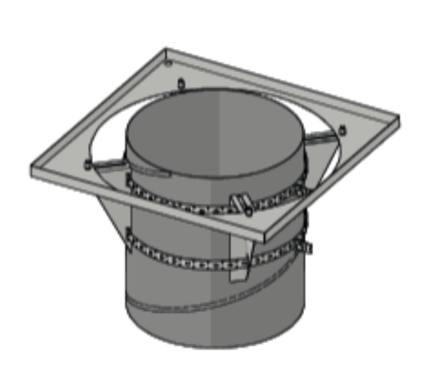 Support conduit pour tourelle 040/045/050 | 414050SC | ALVENE - EQUIPEMENT RESTAURATION 