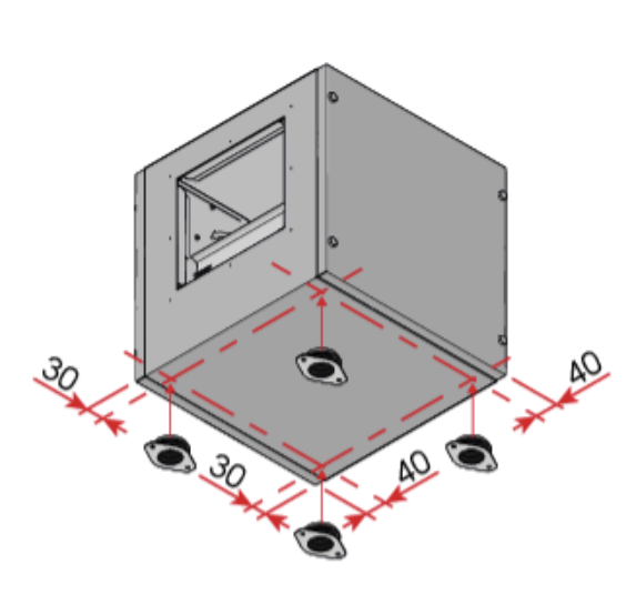 Plots antivibratils pour caisson D6 | 20D6PL | ALVENE - EQUIPEMENT RESTAURATION 