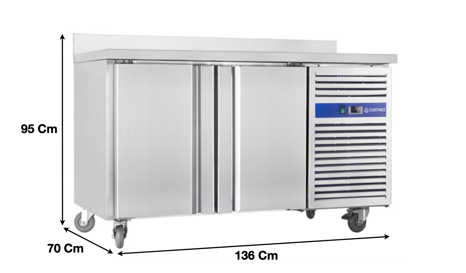 Meuble table réfrigérée – 2 portes pleines GN1/1 | CUIST GN2200TN - EQUIPEMENT RESTAURATION 