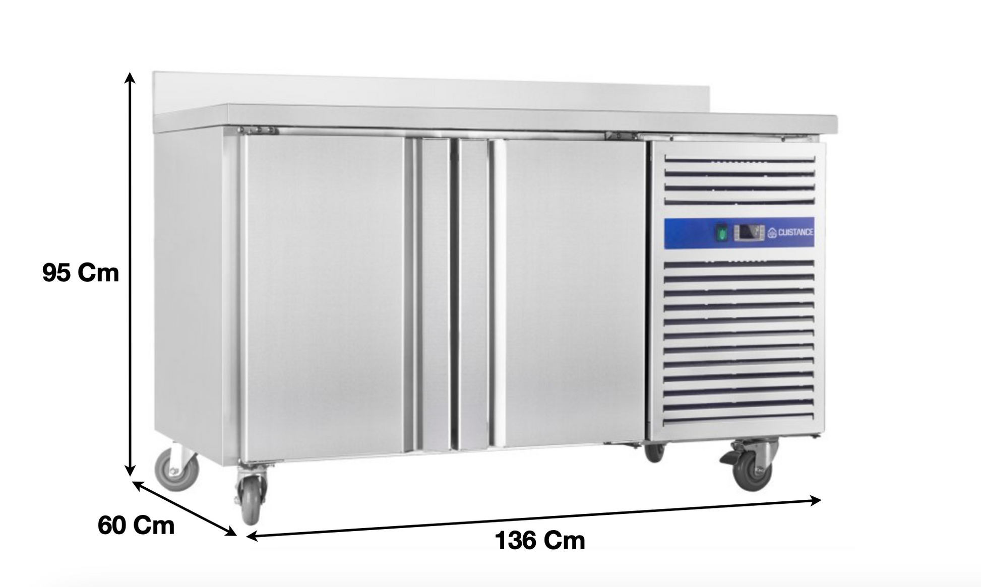 Meuble table congélateur – 2 portes pleines | CUIST SNACK2200BT - EQUIPEMENT RESTAURATION 