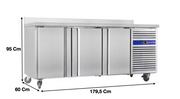 Meuble table réfrigérée – 3 portes pleines | CUIST SNACK3200TN - EQUIPEMENT RESTAURATION 