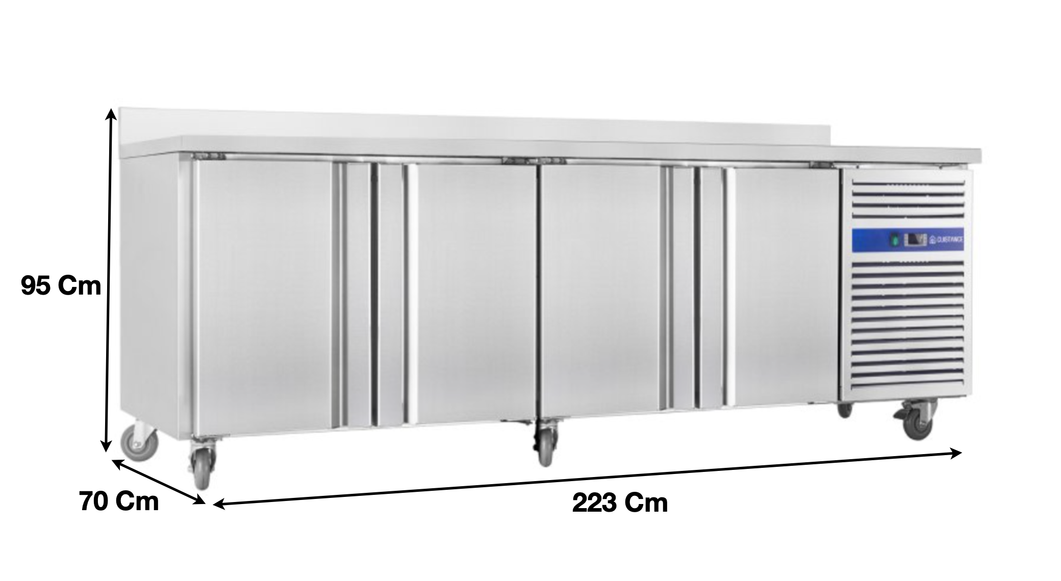 Meuble table réfrigérée – 4 portes pleines GN1/1 | CUIST GN4200TN - EQUIPEMENT RESTAURATION 