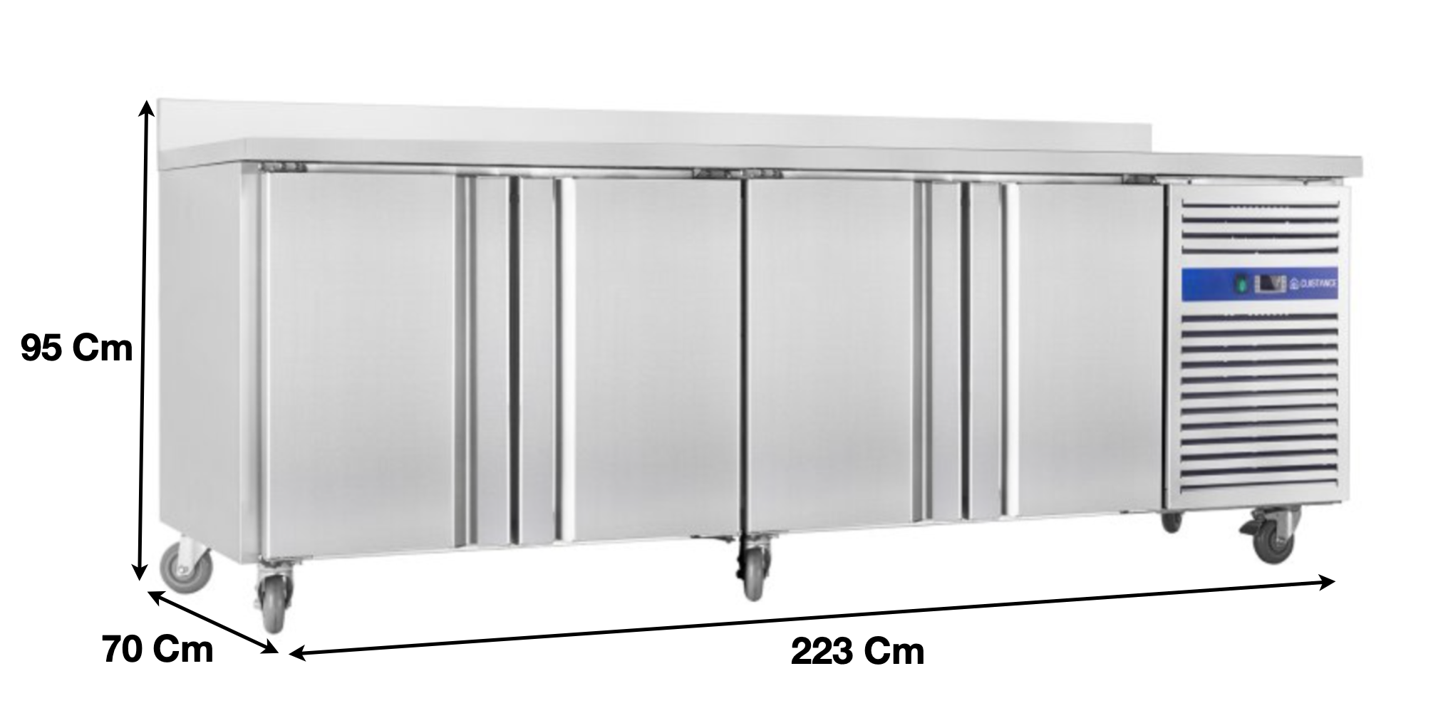 Meuble table congélateur – 4 portes pleines GN1/1 | CUIST GN4200BT - EQUIPEMENT RESTAURATION 