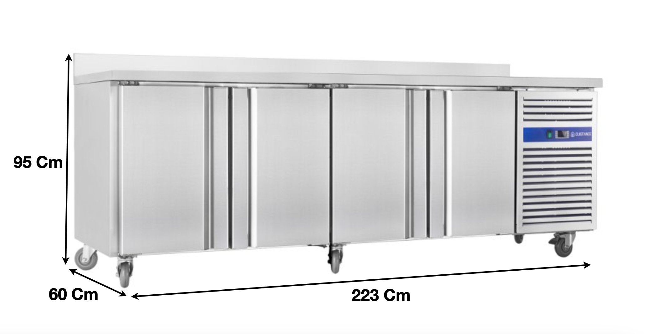 Meuble table réfrigérée – 4 portes pleines | CUIST SNACK4200TN - EQUIPEMENT RESTAURATION 