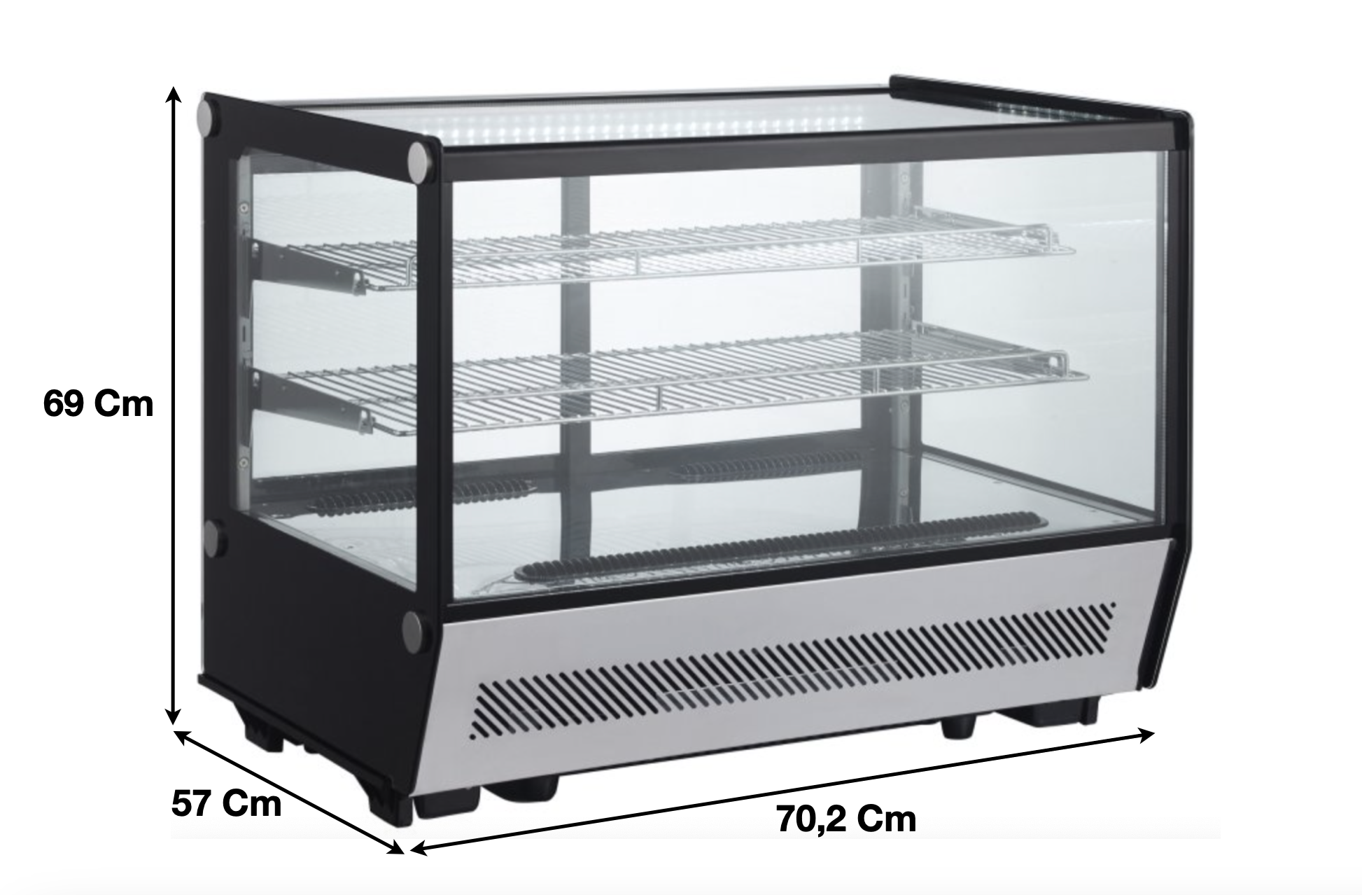 Vitrine à dessert 120 L. réfrigérée panoramique | CUIST RTW120B5 - EQUIPEMENT RESTAURATION 