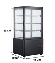 Mini vitrine réfrigérée panoramique 68L | CUIST RT68B1 - EQUIPEMENT RESTAURATION 