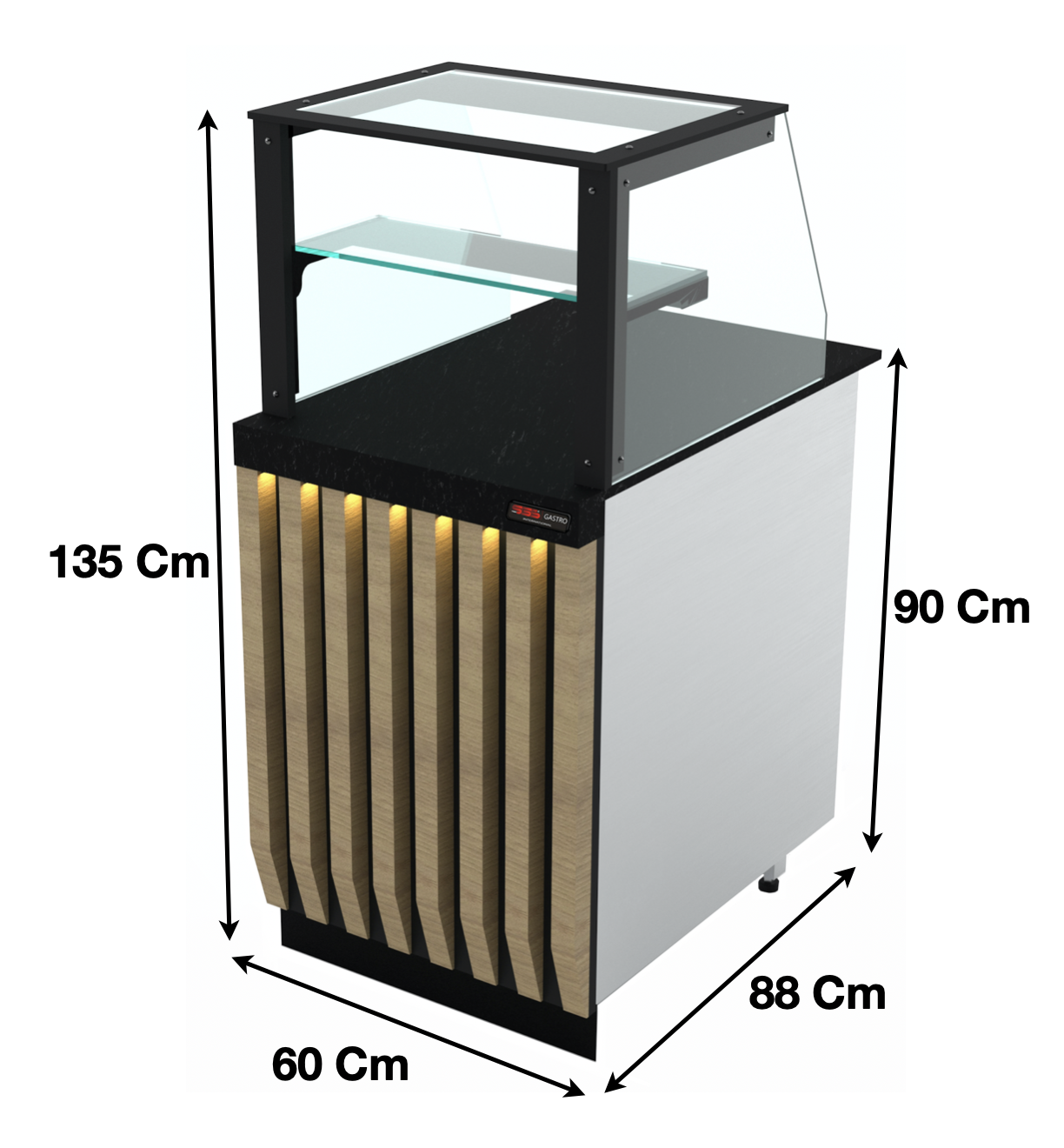 Meuble caisse 60cm – Marque: SGS GASTRO | SGSKS601 - EQUIPEMENT RESTAURATION 