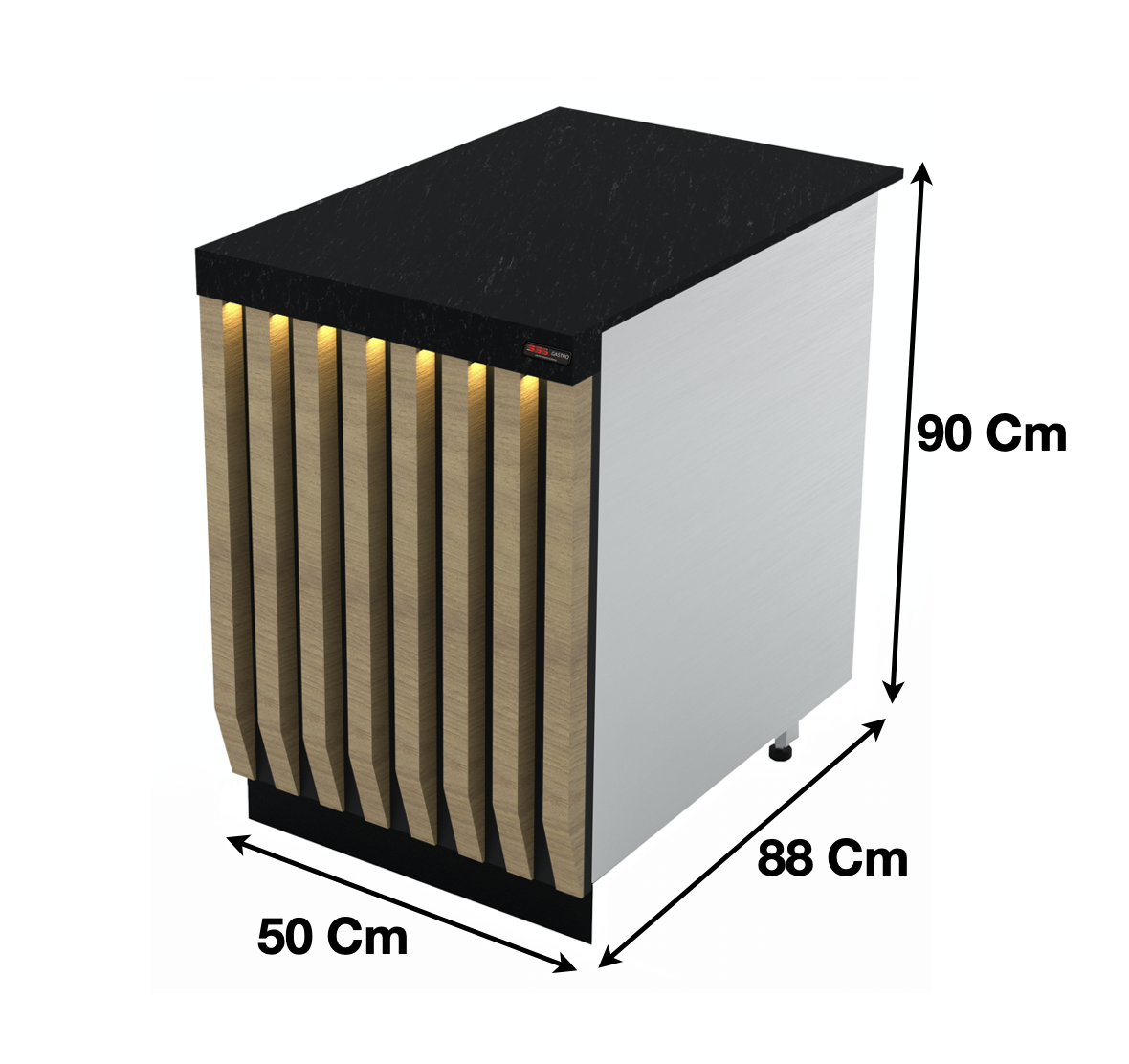 Meuble caisse 50cm – Marque: SGS GASTRO | SGS-KS-50-02 - EQUIPEMENT RESTAURATION 