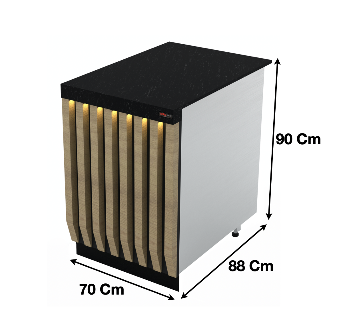 Meuble caisse 70cm – Marque: SGS GASTRO | SGS-KS-70-02 - EQUIPEMENT RESTAURATION 