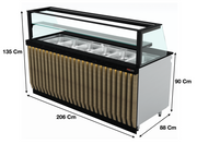 Saladette 206Cm / 6 x GN1/1 / 500 Litres – Marque: SGS GASTRO SGS-BSS-206 - EQUIPEMENT RESTAURATION 
