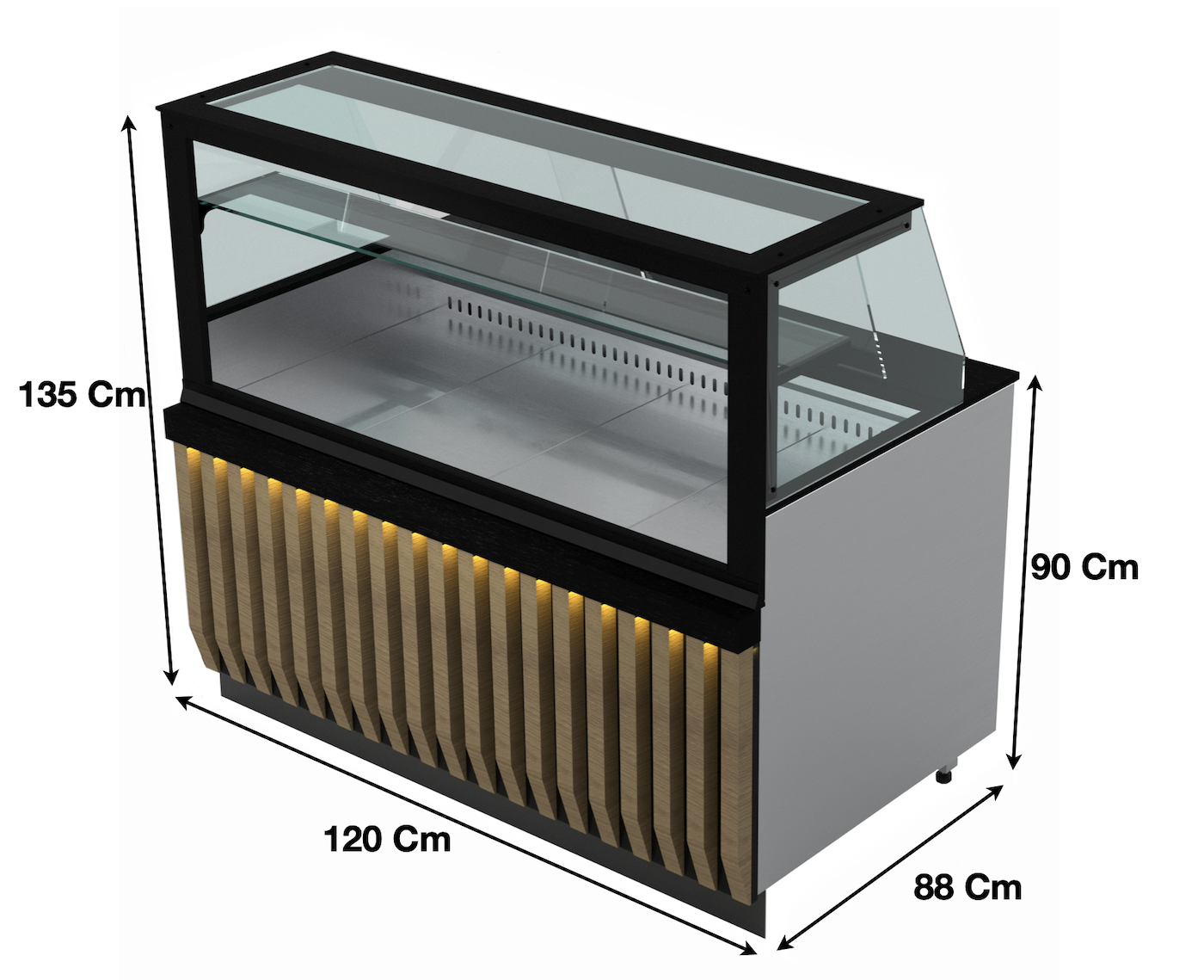Vitrine 120Cm / 485 Litres – Marque: SGS GASTRO | SGSMZYD12 - EQUIPEMENT RESTAURATION 
