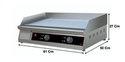 Plaque 2 zones chromée 61cm électrique | CUIST GR610 - EQUIPEMENT RESTAURATION 