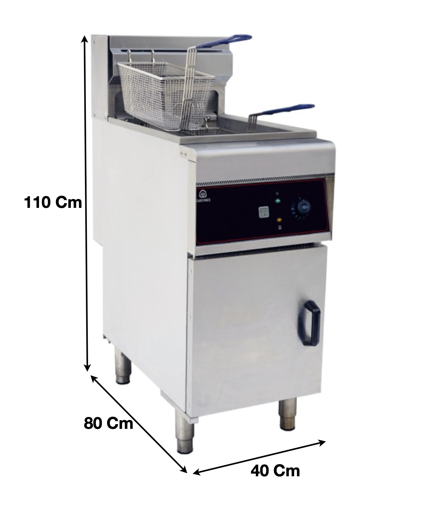 Friteuse électrique 10+10 L. sur coffre – Haut Rendement | CUIST DF10L2 - EQUIPEMENT RESTAURATION 