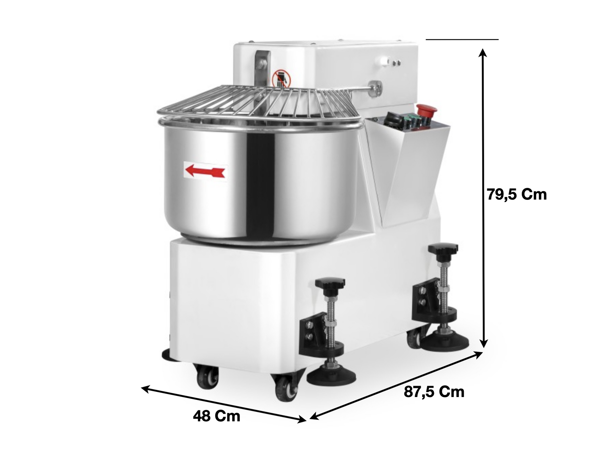 Pétrin spirale 40 L. / 2 Vitesses – Cuve & Tête fixe | CUIST LM40A - EQUIPEMENT RESTAURATION 