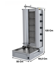 Machine à kebab 5 Zones Gaz – Marque: SGS GASTRO | SGS-DS-25 - EQUIPEMENT RESTAURATION 