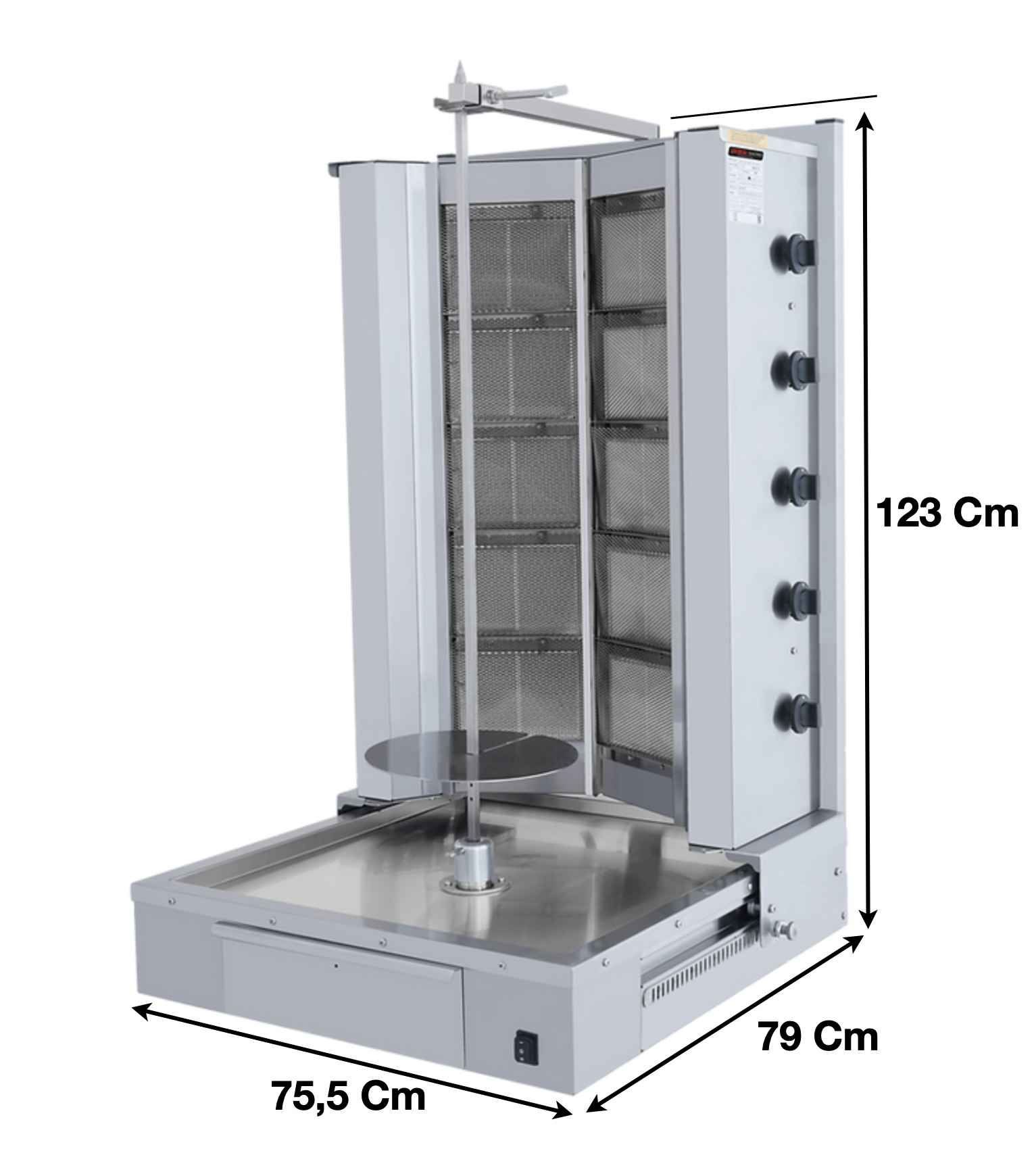 Machine à kebab 10 Zones Gaz - Marque: SGS | SGS-DS-28 - EQUIPEMENT RESTAURATION 