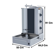Machine à kebab 3 Zones ELEC – Marque: SGS | SGS-DS-45 - EQUIPEMENT RESTAURATION 