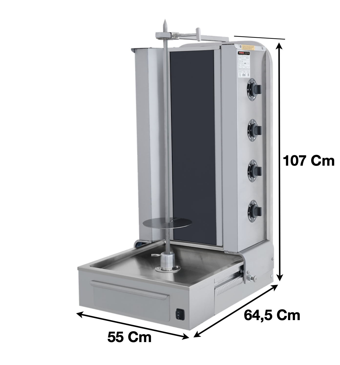 Machine à kebab 4 Zones ELEC – Marque: SGS | SGS-DS-46 - EQUIPEMENT RESTAURATION 