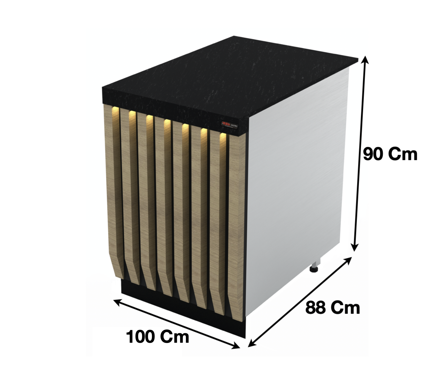 Meuble caisse 100cm – Marque: SGS GASTRO | SGS-KS-100-02 - EQUIPEMENT RESTAURATION 